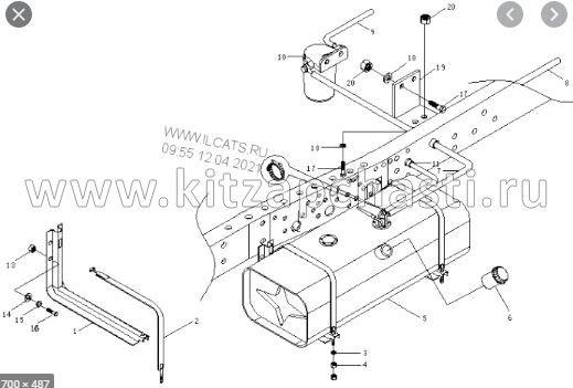 Кронштейн топливного бака BAW Fenix 1044 Евро 2 BP10441110020